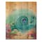 Designart - Turquoise Ocean Spiral With Coral Reef Fishes - Nautical & Coastal Print on Natural Pine Wood